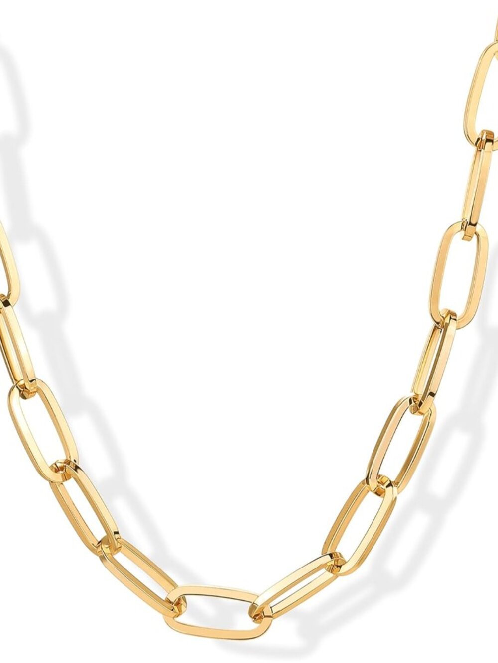 14K Gold Plated Chunky Chain Choker Necklaces for Women | Gold Statement Graduat